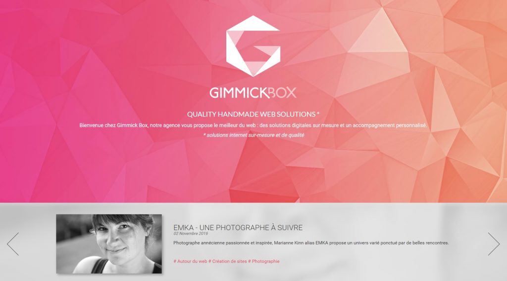 Gimmick Box parle de Emka photographe annecy